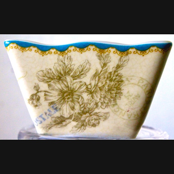 222 FIFTH PEMBERLEY BLUE APPETIZER BOWL PORCELAIN NEW - Picture 3 of 9